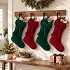 MTRICHSHOP 6PACK Christmas Stockings,18Inches Large Cable Knitted Stockings