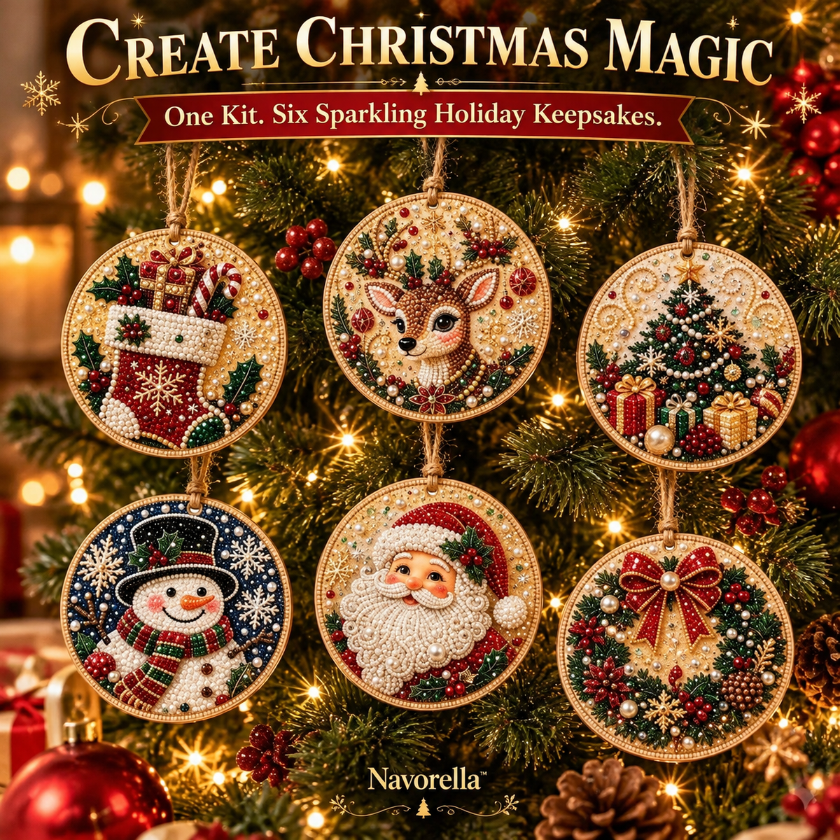 Navorella™ Christmas Sparkle Ornament Kit