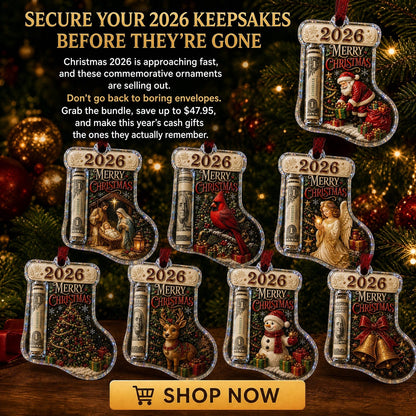 🎅 2026 Christmas Gift 50% Off--Cash Clip Christmas Tree Ornament – Novelty Holiday Money Gift Clip | 9 Festive Styles